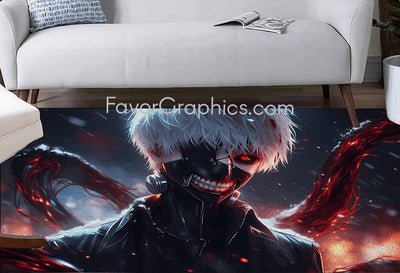 Kaneki Ken Tokyo Ghoul Home Bedroom Decor Rug Carpet Mat