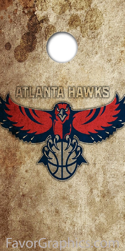 Atlanta Hawks Cornhole Wood Board Skin Vinyl Wrap Decal Sticker