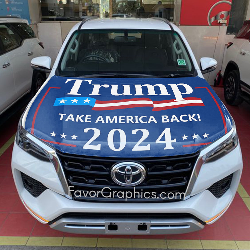 Shooting Make Me Stronger Donald Trump Itasha Car Vinyl Hood Wrap Decal Sticker