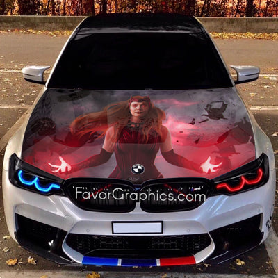 Scarlet Witch Wanda Maximoff Itasha Car Vinyl Hood Wrap Decal Sticker