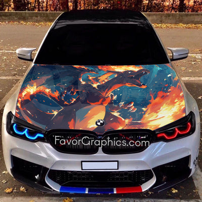 Charizard Itasha Car Vinyl Hood Wrap Decal Sticker