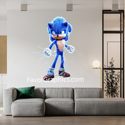 Sonic The Hedgehog Home Room Wall Vinyl Decal Sticker Mural Poster