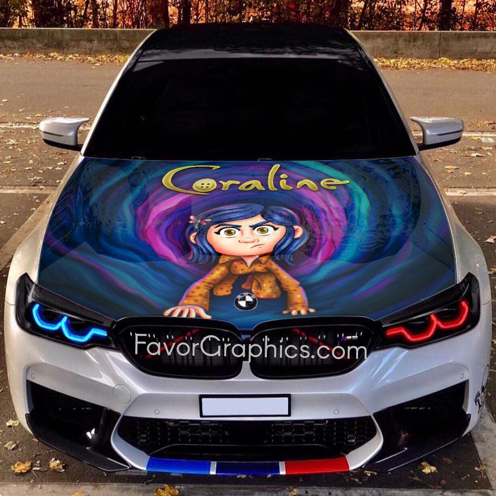 Coraline Itasha Car Vinyl Hood Wrap Decal Sticker