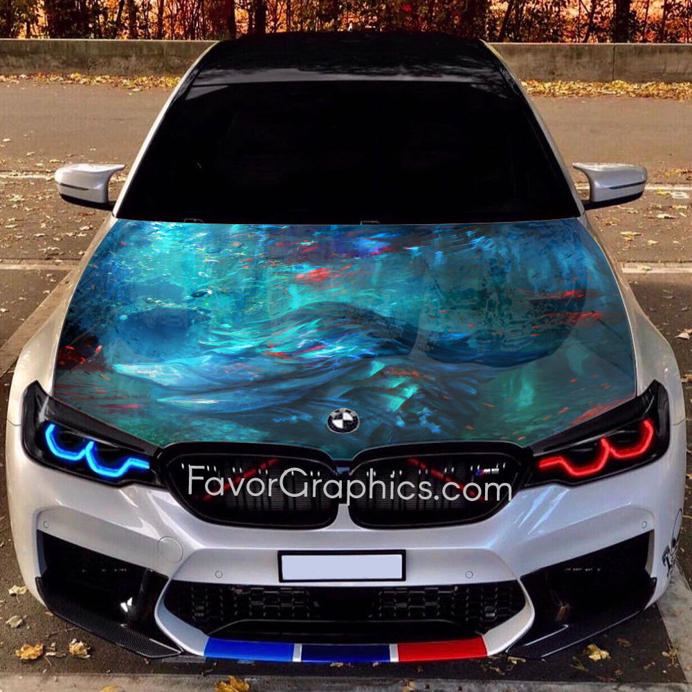 Underwater Under The Sea Itasha Car Vinyl Hood Wrap Decal Sticker