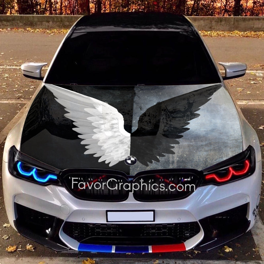 Angel Wings Itasha Car Vinyl Hood Wrap Decal Sticker