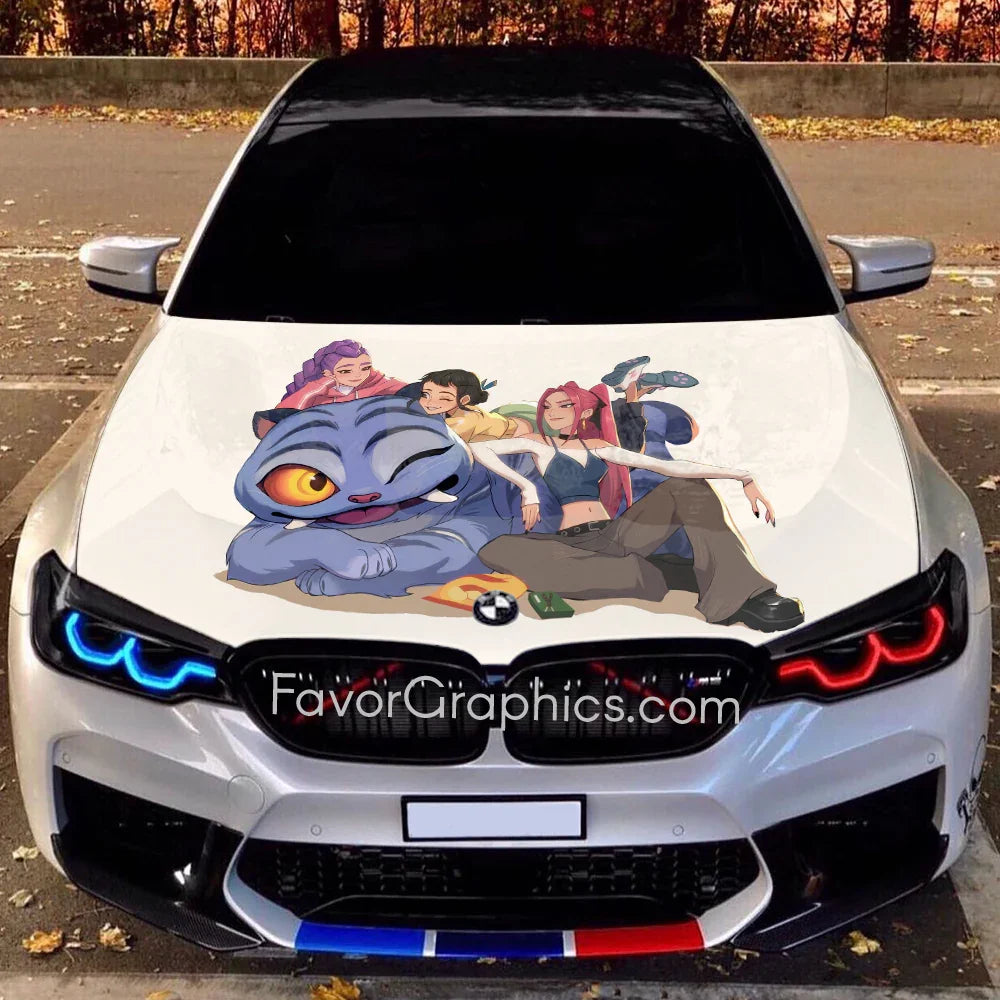 Huntrix HUNTR/X Kpop Demon Hunters Itasha Car Vinyl Hood Wrap Decal St ...