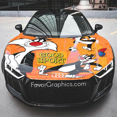 Sylvester the Cat Itasha Car Vinyl Hood Wrap Decal Sticker