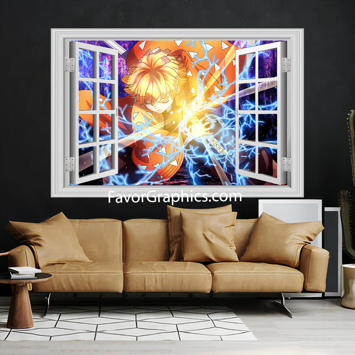 Zenitsu Agatsuma Vinyl Wall Art Decal Sticker Poster Print Mural