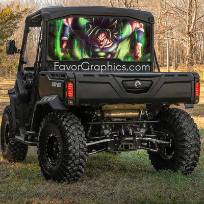 Broly Rear Window Perforated Graphic Vinyl Decal Car Truck UTV