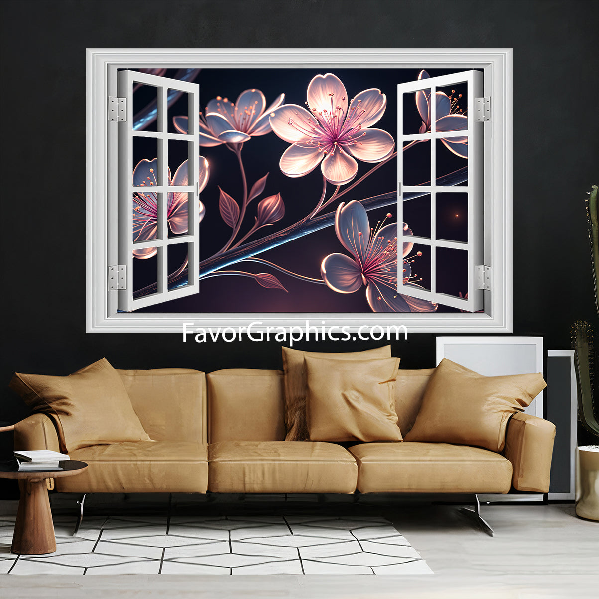 Cherry Blossom Vinyl Wall Art Decal Sticker Poster Print Mural