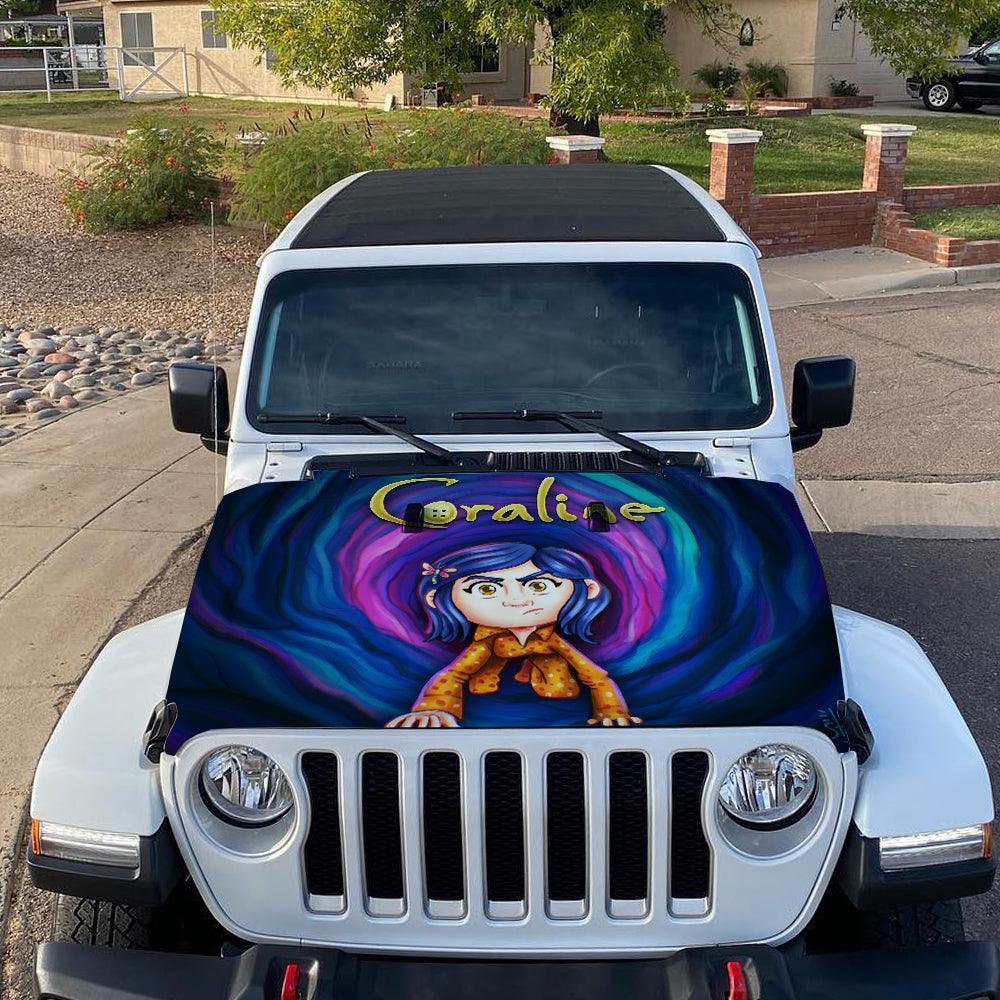 Coraline Itasha Car Vinyl Hood Wrap Decal Sticker