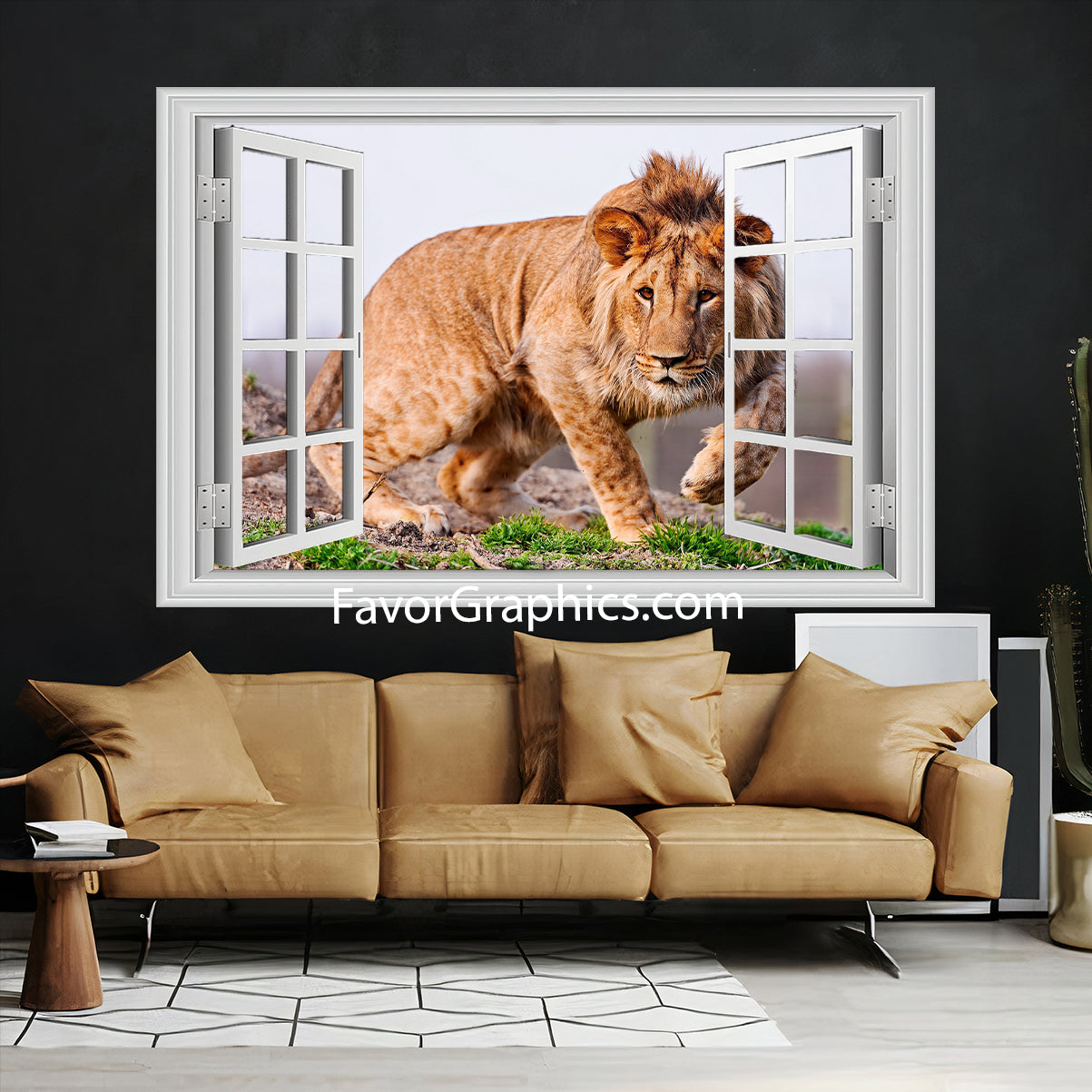 Lion  Vinyl Wall Art Decal Sticker Poster Print Mural