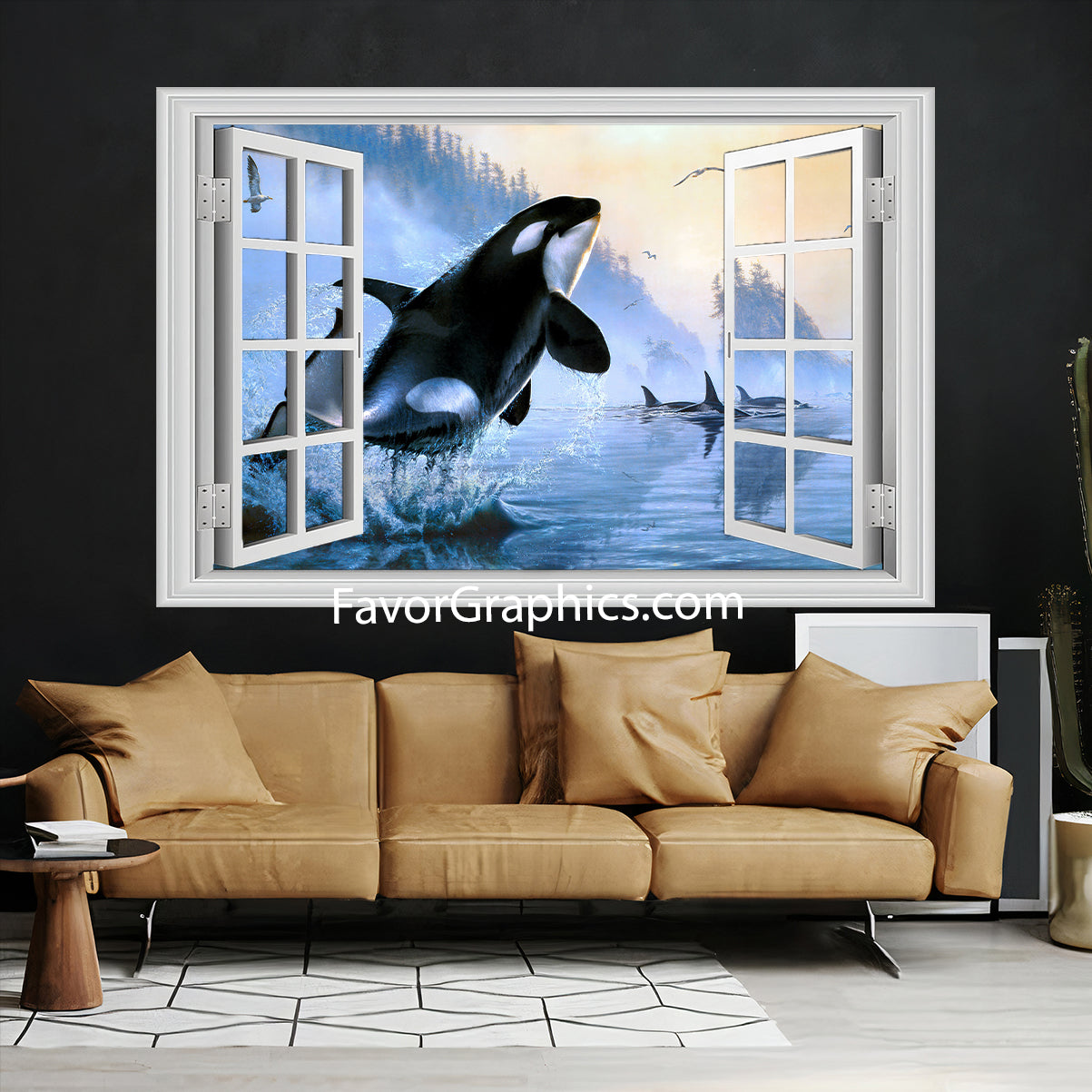 Orca Vinyl Wall Art Decal Sticker Poster Print Mural