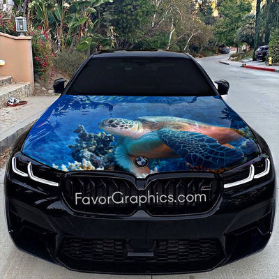 Sea Turtle  Itasha Car Vinyl Hood Wrap Decal Sticker