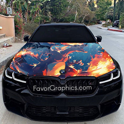 Charizard Itasha Car Vinyl Hood Wrap Decal Sticker