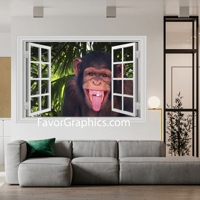 Chimpanzee Vinyl Wall Art Decal Sticker Poster Print Mural