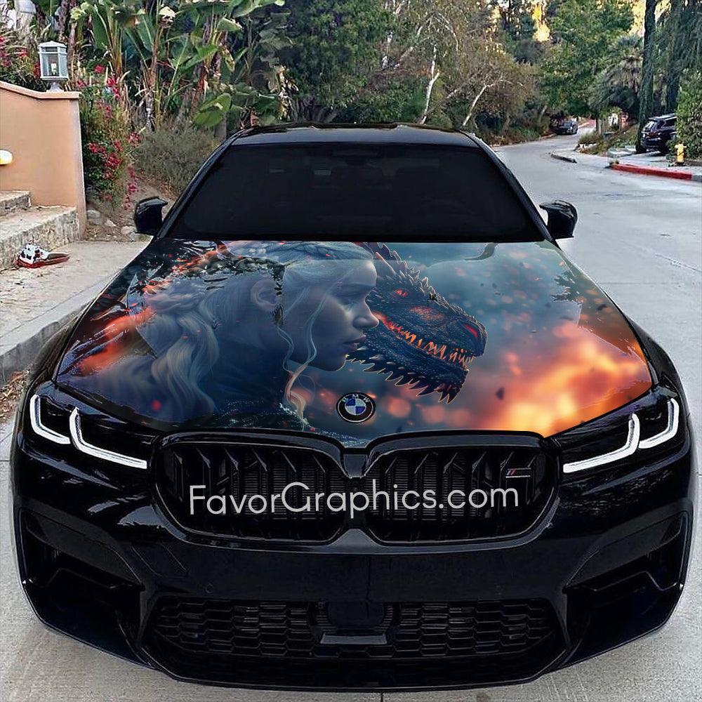 Daenerys Targaryen  Dragon Itasha Car Vinyl Hood Wrap