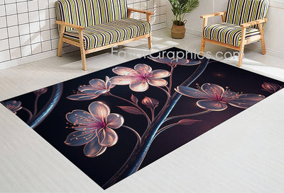 Cherry Blossom Home Bedroom Decor Rug Carpet Mat