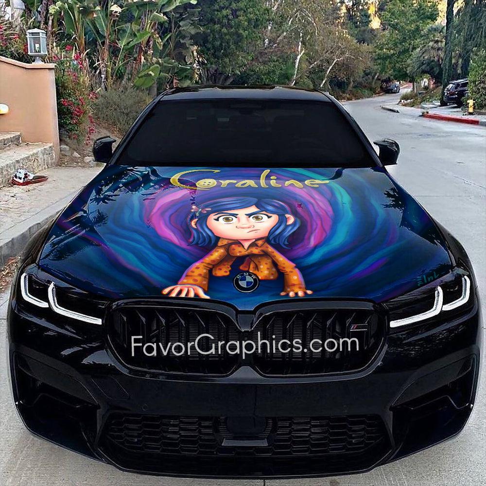 Coraline Itasha Car Vinyl Hood Wrap Decal Sticker