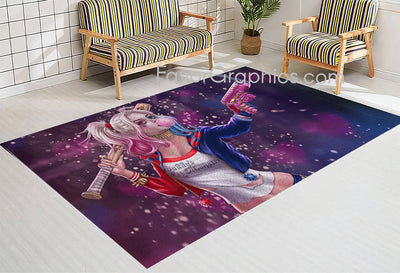 Harley Quinn Home Bedroom Decor Rug Carpet Mat