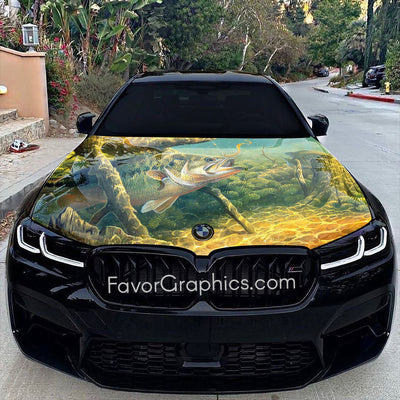 Fishing Scenery Itasha Car Vinyl Hood Wrap Decal Sticker