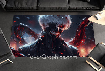 Kaneki Ken Tokyo Ghoul Home Bedroom Decor Rug Carpet Mat