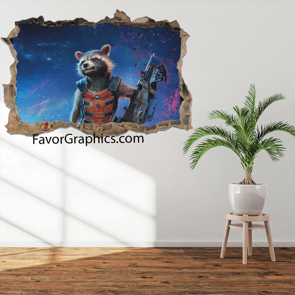 Rocket Raccoon Vinyl Wall Art Decal Sticker Poster Print Mural