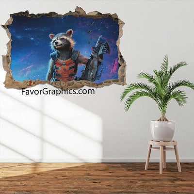 Rocket Raccoon Vinyl Wall Art Decal Sticker Poster Print Mural