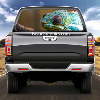 Chameleons Rear Window Perforated Graphic Vinyl Decal Car Truck UTV