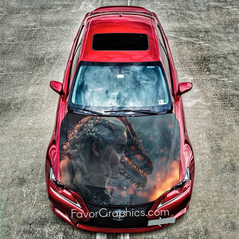 Daenerys Targaryen  Dragon Itasha Car Vinyl Hood Wrap