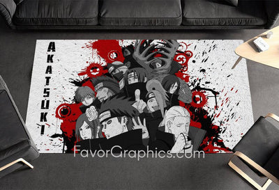 Akatsuki Naruto Home Bedroom Decor Rug Carpet Mat