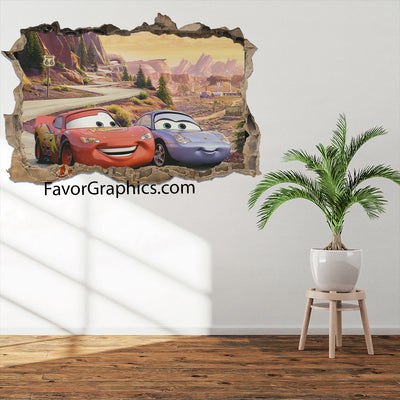 Car Race Cartoon Vinyl Wall Art Decal Sticker Poster Print Mural