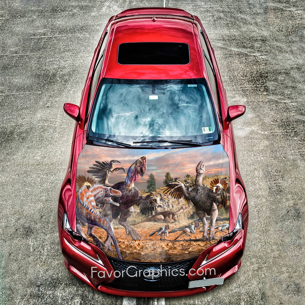 Dinosaur Itasha Car Vinyl Hood Wrap Decal Sticker