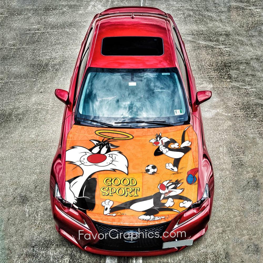 Sylvester the Cat Itasha Car Vinyl Hood Wrap