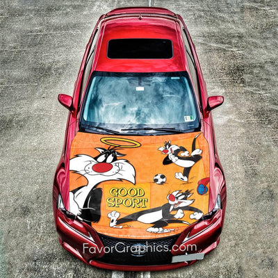 Sylvester the Cat Itasha Car Vinyl Hood Wrap Decal Sticker