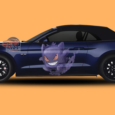 Gengar (Pokemon) Itasha Car Side Door Decal Vinyl Sticker