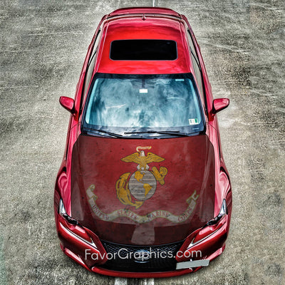 U.S. Marine Corps Itasha Car Vinyl Hood Wrap