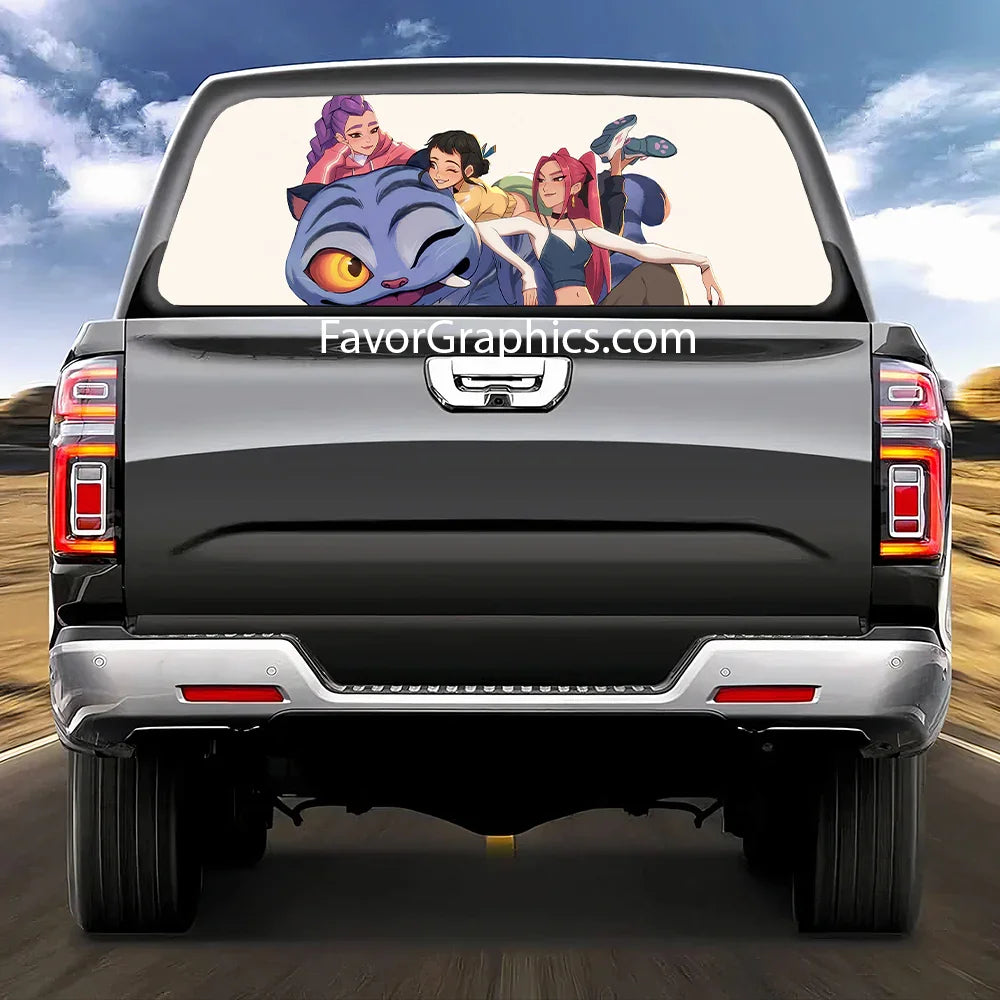 Huntrix HUNTR/X Kpop Demon Hunters Rear Window Perforated Vinyl Car Truck