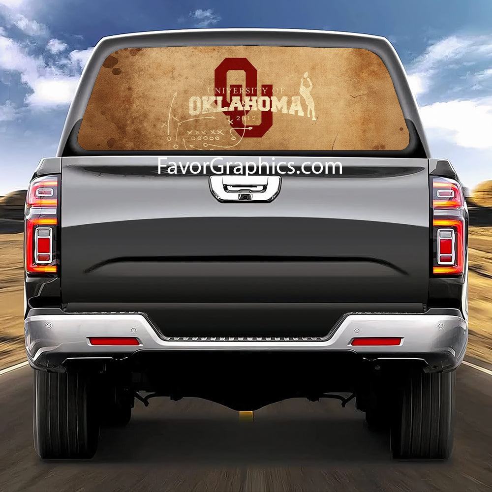 Sooners Graphics Oklahoma Sooners Rear Window Perforated Graphic Vinyl Decal Car Truck ...