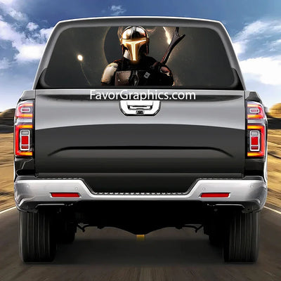 The Mandalorian Rear Window Perforated Graphic Vinyl Decal Car Truck UTV