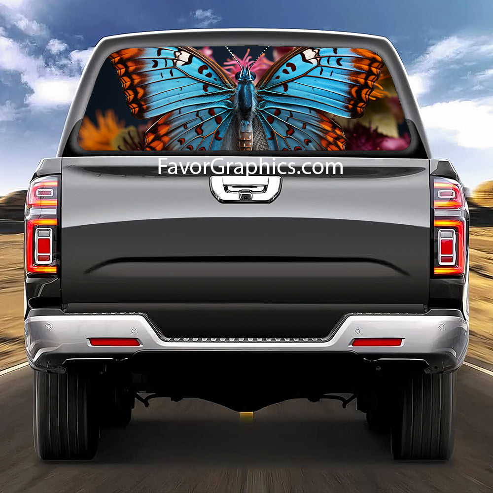 Butterfly Rear Window Perforated Graphic Vinyl Decal Car Truck UTV