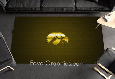 Iowa Hawkeyes Home Bedroom Decor Rug Carpet Mat