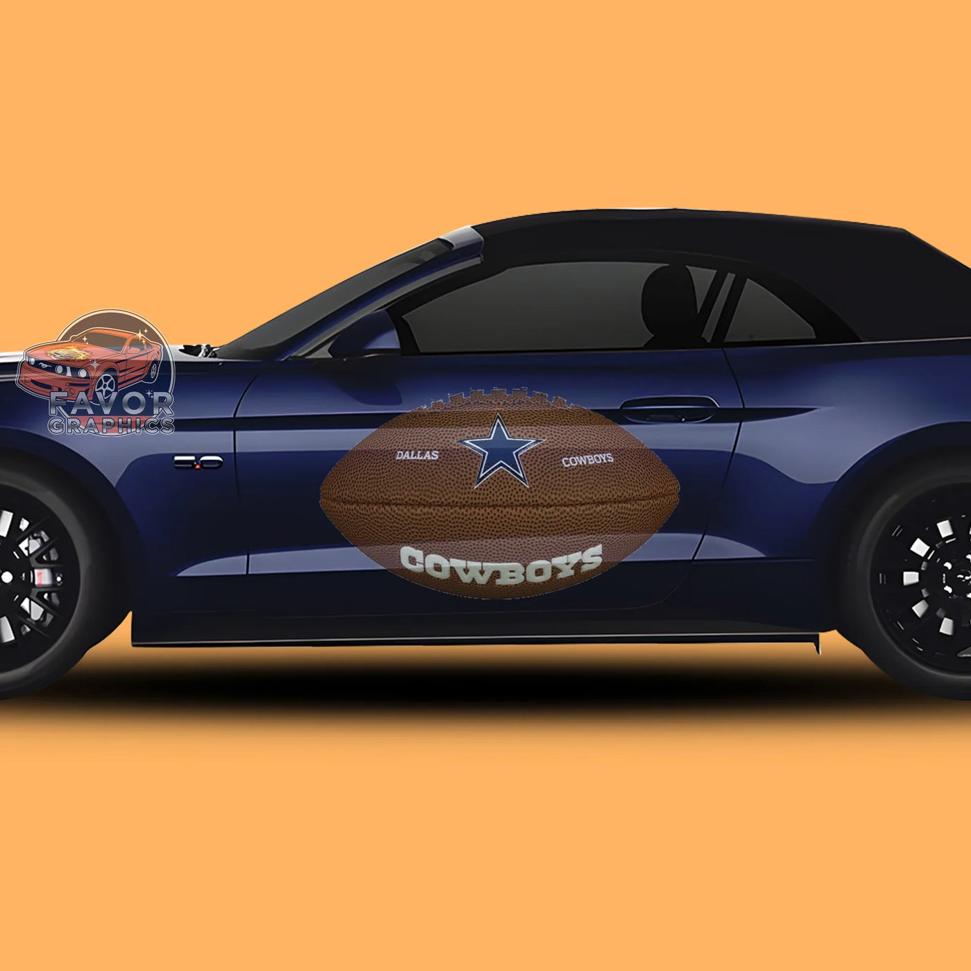 Dallas Cowboys Itasha Car Side Door Decal - Vinyl Sticker