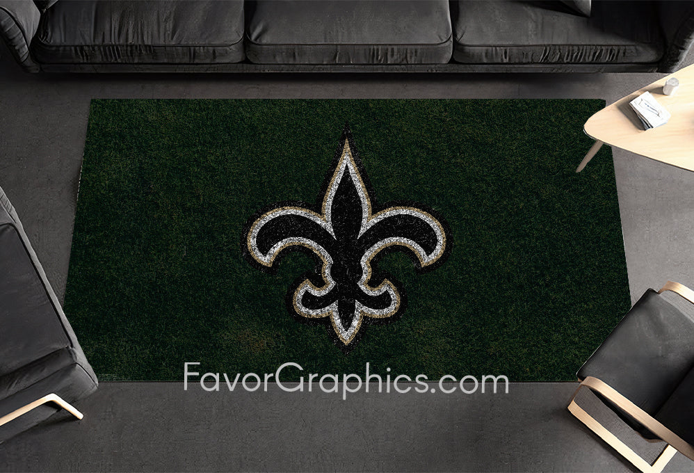 New Orleans Saints Home Bedroom Decor Rug Carpet Mat