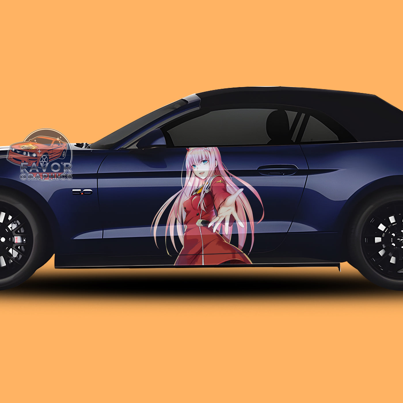 Zero Two Itasha Car Side Door Decal Vinyl Sticker