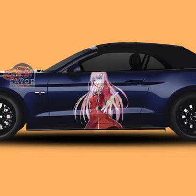 Zero Two Itasha Car Side Door Decal Vinyl Sticker