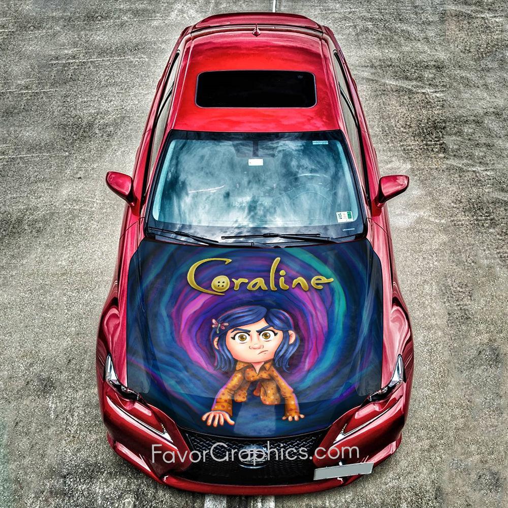 Coraline Itasha Car Vinyl Hood Wrap Decal Sticker