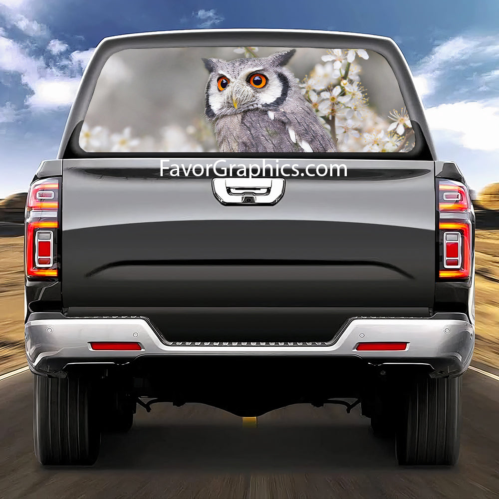 Owl Rear Window Perforated Graphic Vinyl Decal Car Truck UTV