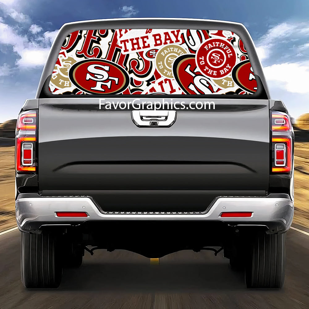 San Francisco 49ers Rear Window Perforated Graphic Vinyl Decal Car Truck UTV