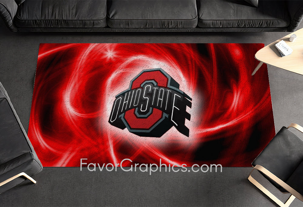 Ohio State Buckeyes Home Bedroom Decor Rug Carpet Mat